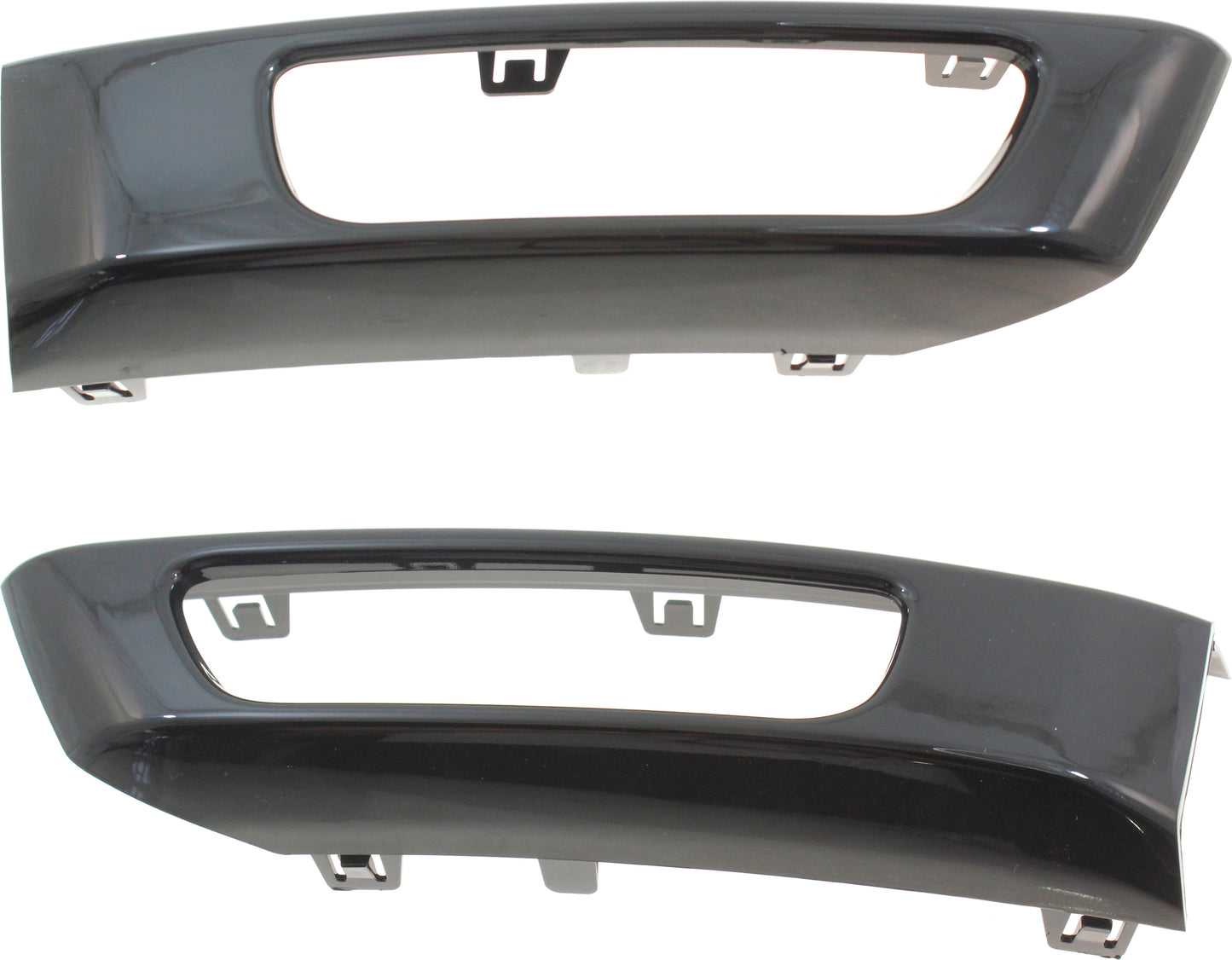 Front, Driver and Passenger Side Fog Light Trims, Textured Black