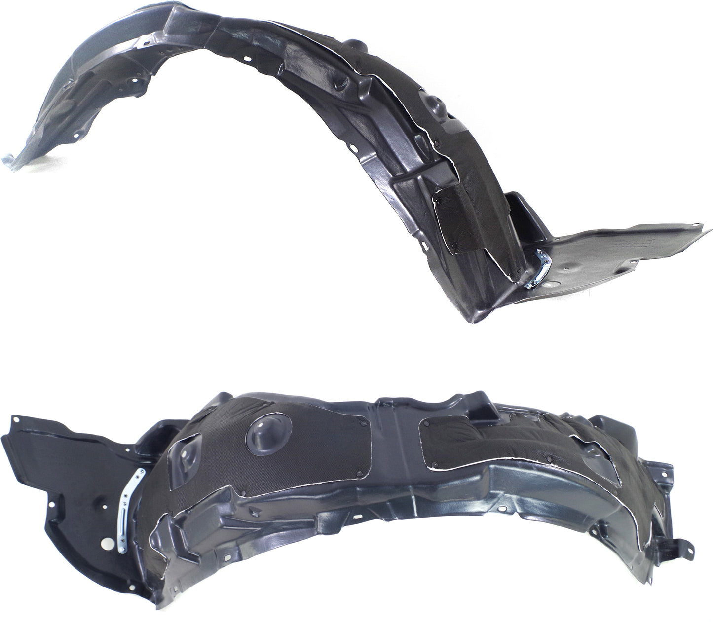 Передняя часть, сторона водителя и пассажира, задняя часть, подкрылок