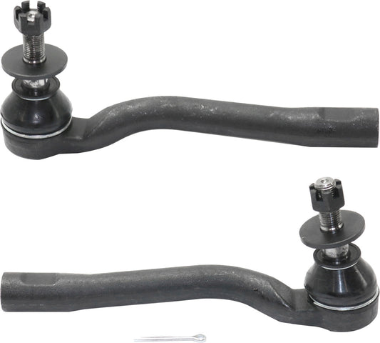 Передние, со стороны водителя и пассажира, внешние наконечники рулевой тяги