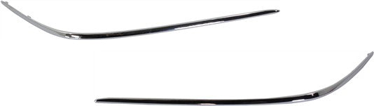 Front, Driver and Passenger Side Bumper Trims, Chrome