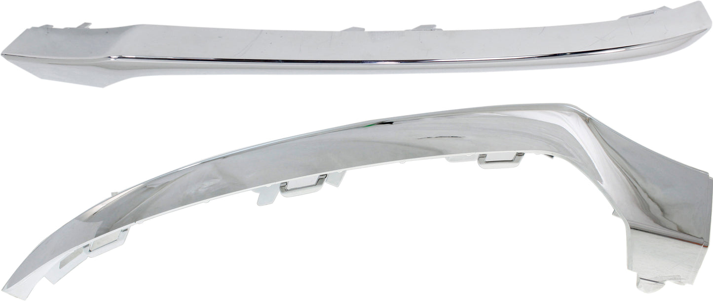 Накладки на бампер спереди, со стороны водителя и пассажира, хром