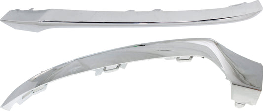 Накладки на бампер спереди, со стороны водителя и пассажира, хром