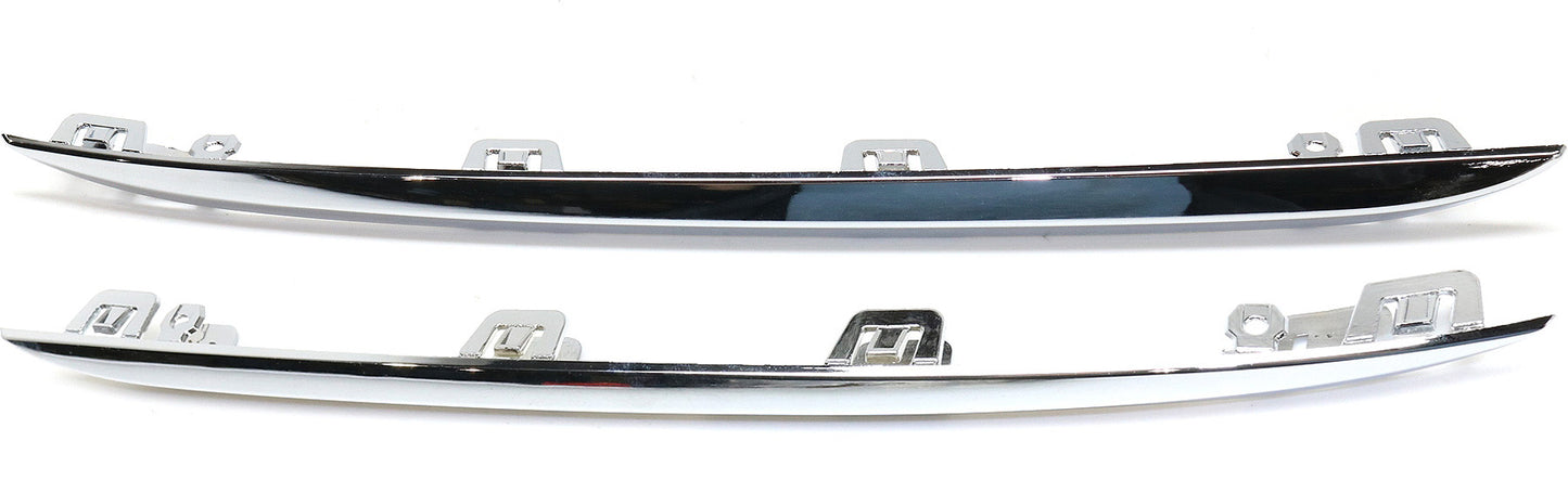 Front, Driver and Passenger Side Bumper Trims, Chrome
