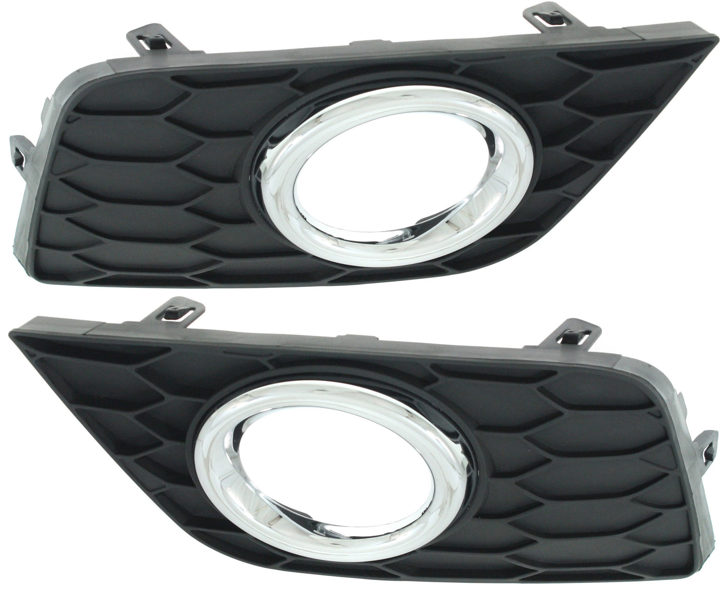 Front, Driver and Passenger Side Fog Light Trims, Textured Black, Except Nismo Model