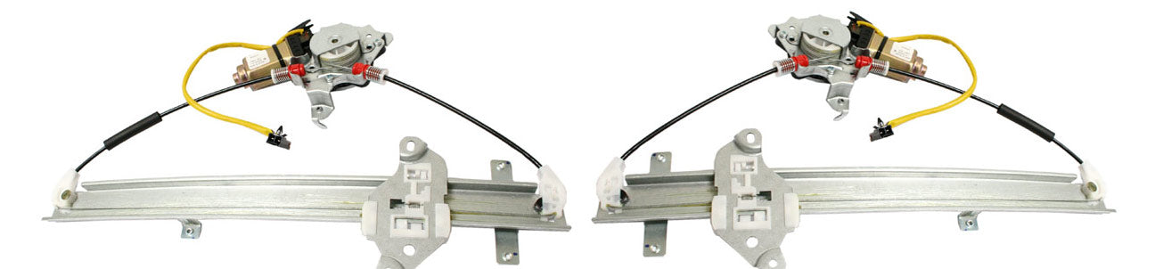 Front, Driver and Passenger Side Power Window Regulator, With Motor