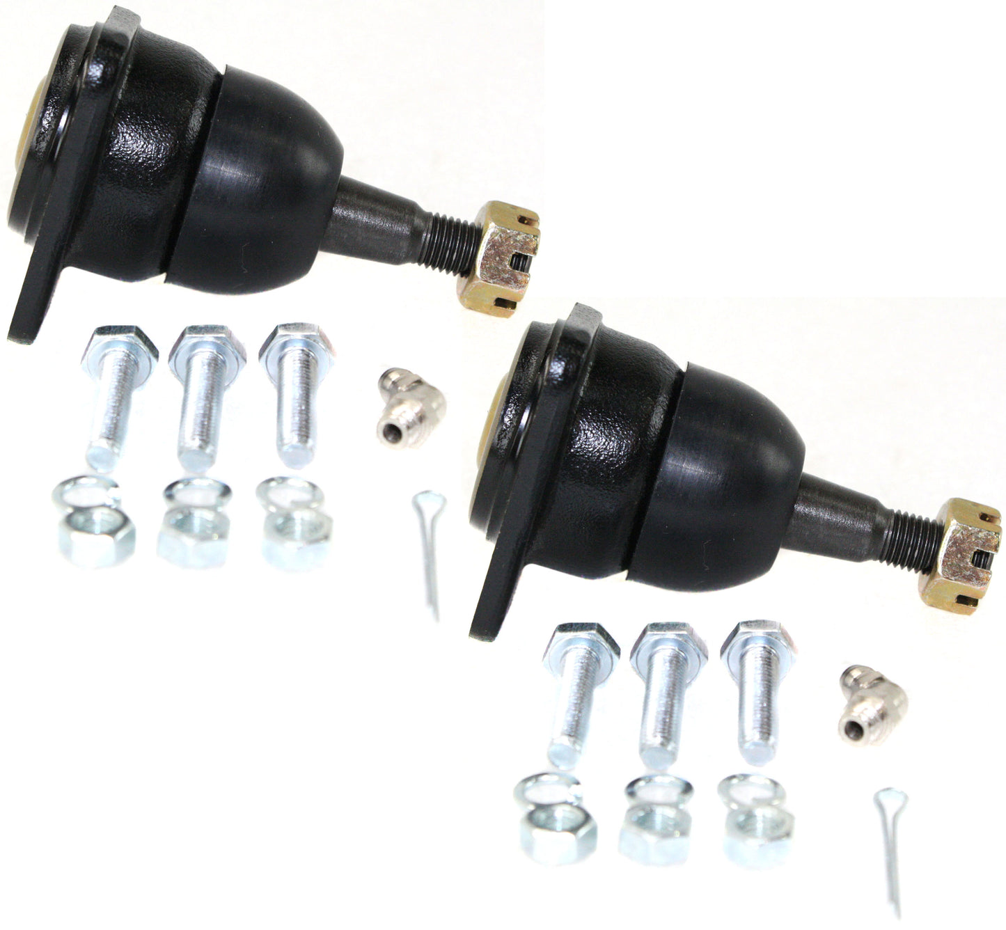 Передние, со стороны водителя и пассажира, верхние шаровые шарниры