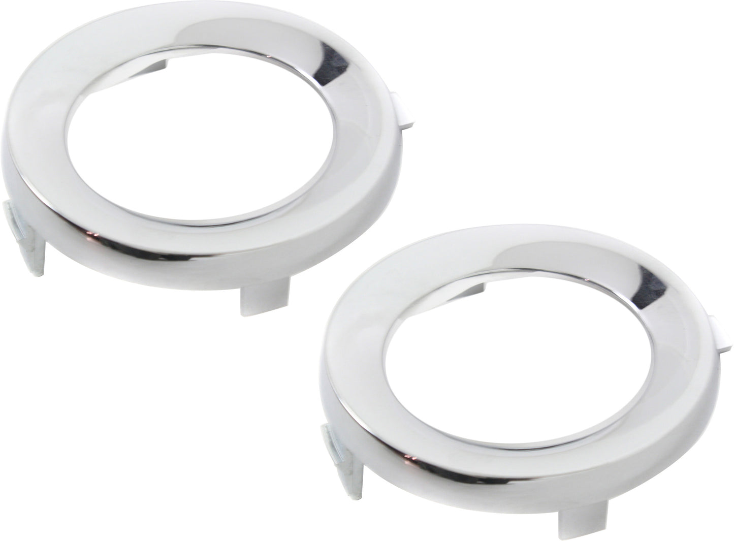Front, Driver and Passenger Side Fog Light Trims, Chrome