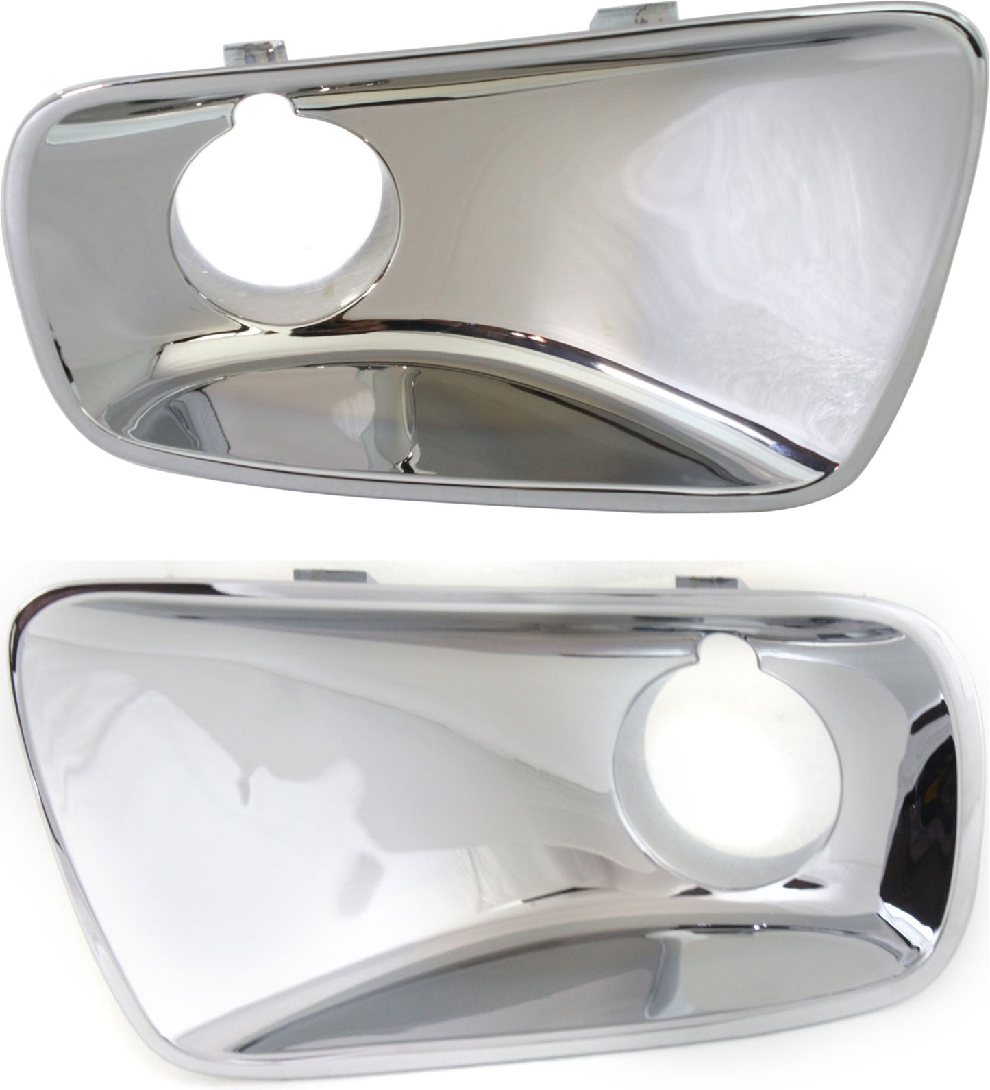 Front, Driver and Passenger Side Fog Light Trims, Chrome