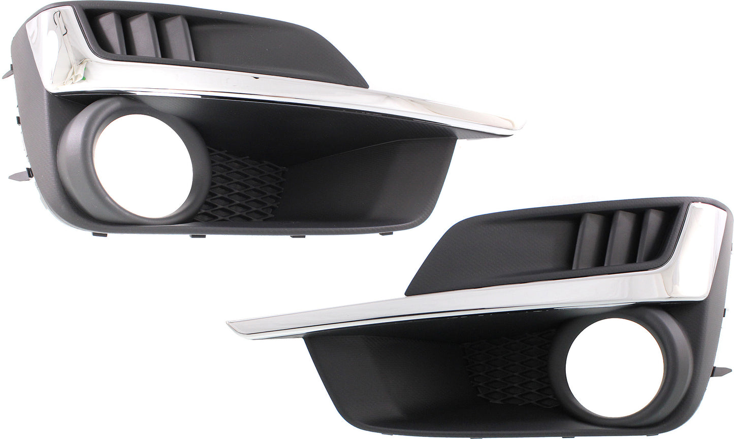 Front, Driver and Passenger Side Fog Light Trims, Primed