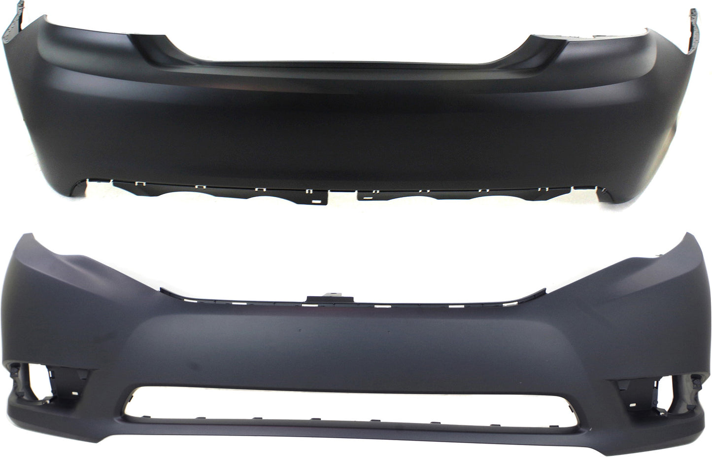Front and Rear Primed Bumper Cover CAPA Certified