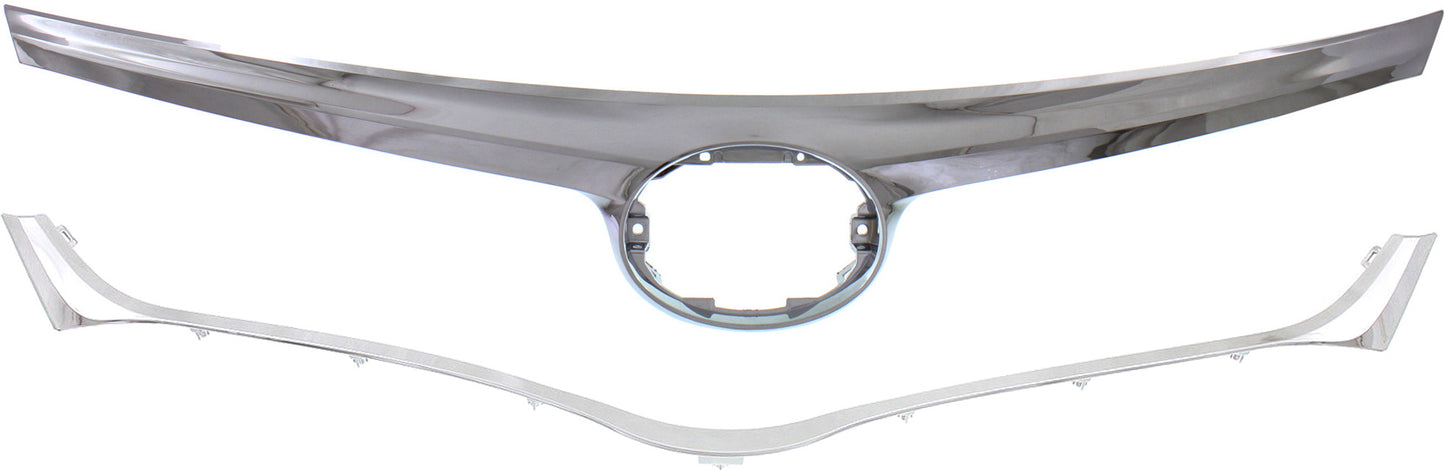 Grille Trim, Upper and Lower, Chrome