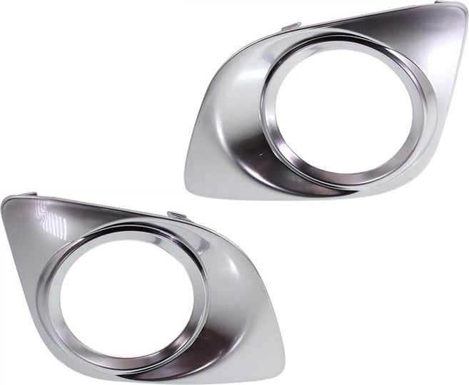 Front, Driver and Passenger Side Fog Light Trims, Chrome