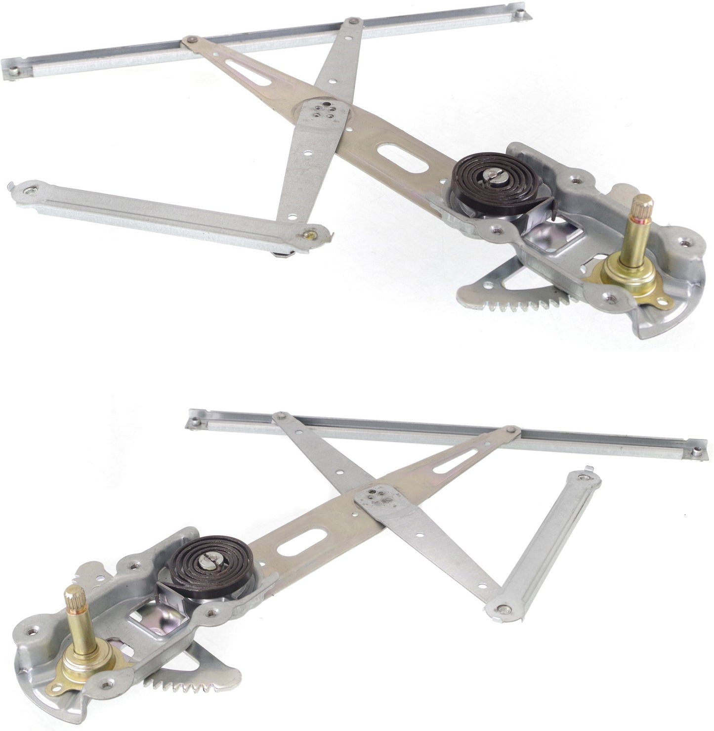 Front, Driver and Passenger Side Manual Window Regulators, Hand-Crank Type