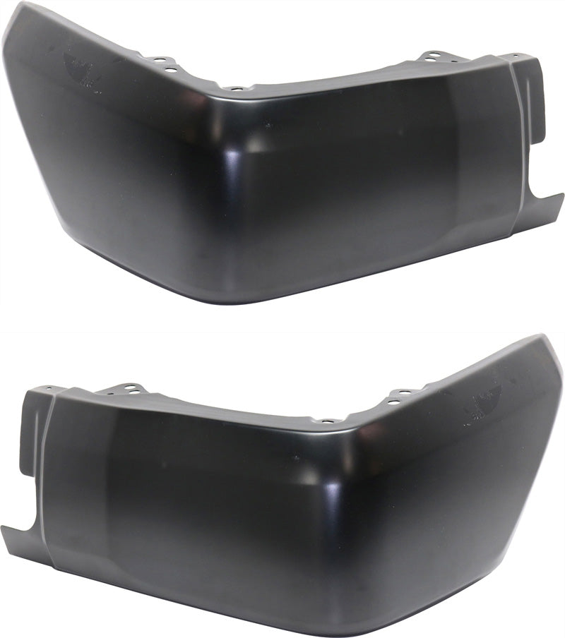 Rear, Driver and Passenger Side Bumper End, Textured Steel