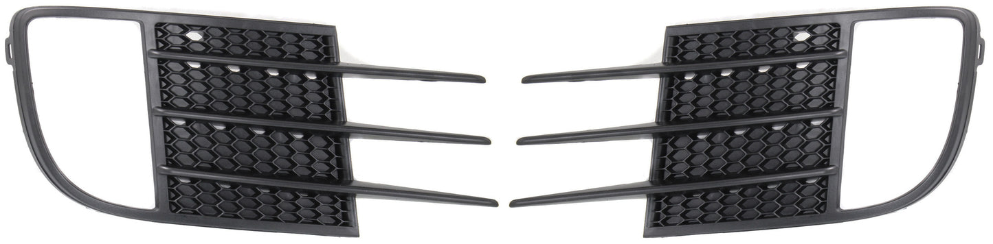 Front, Driver and Passenger Side Fog Light Trims, Textured Black