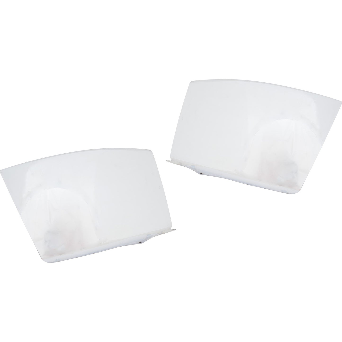 Накладки на передний бампер со стороны водителя и пассажира, хром, сталь, (620 мм)