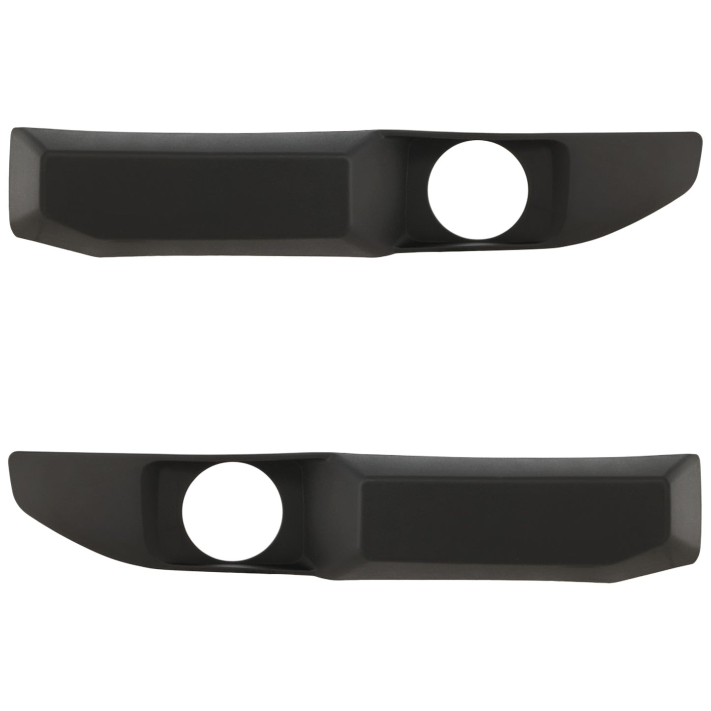 Front, Driver and Passenger Side Fog Light Trims, Textured Black, For Models Without Park Distance Control Sensor