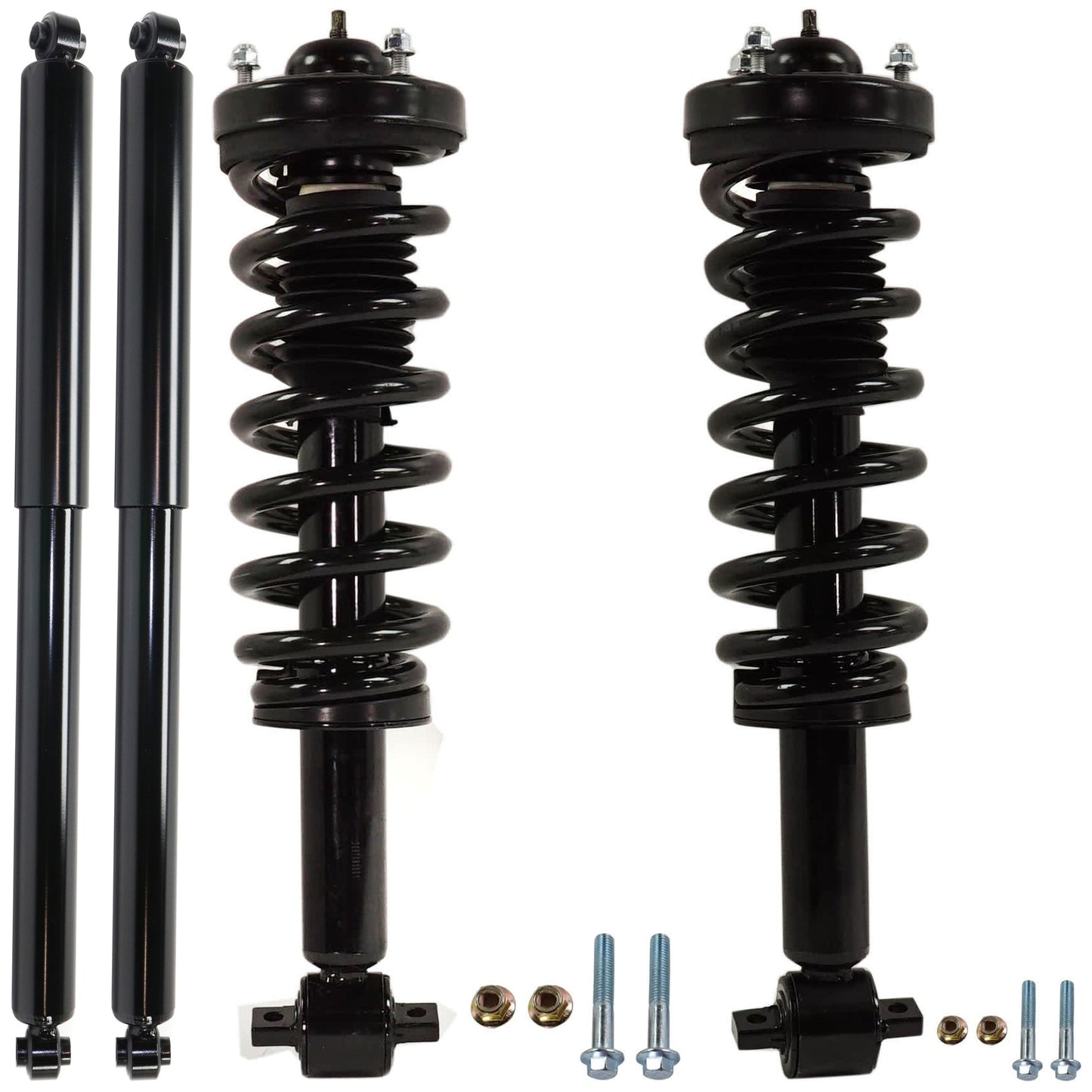 Front and Rear, Driver and Passenger Side Shock and Fully Loaded Strut, 4WD