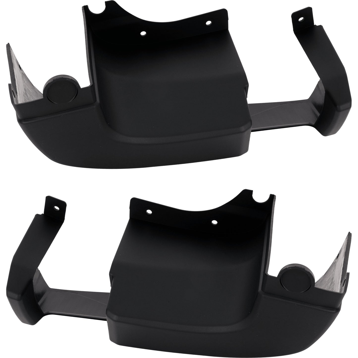 Rear, Driver and Passenger Side Bumper End, Textured Plastic