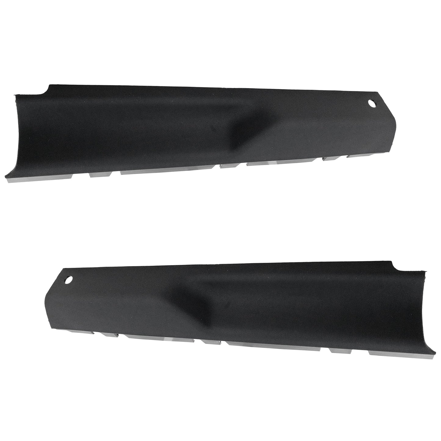 Rear, Driver and Passenger Side Bumper Trims, Black, For Models With Towing Package
