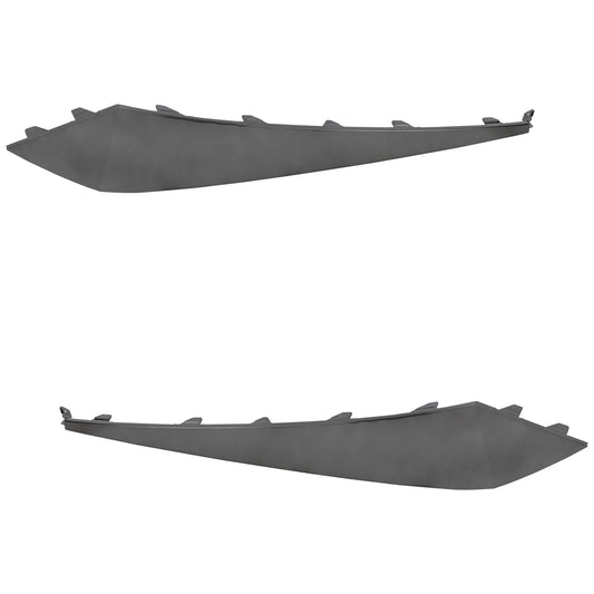 Front, Driver and Passenger Side, Lower Bumper Trims, Black, Sedan