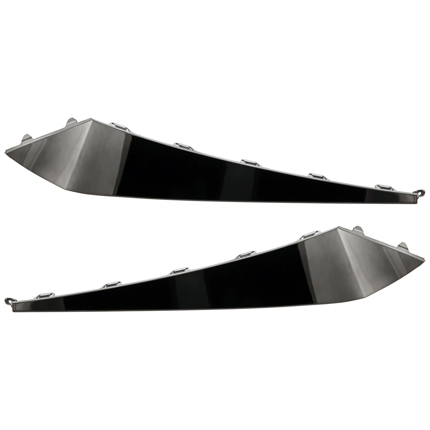 Front, Driver and Passenger Side, Lower Bumper Trims, Chrome