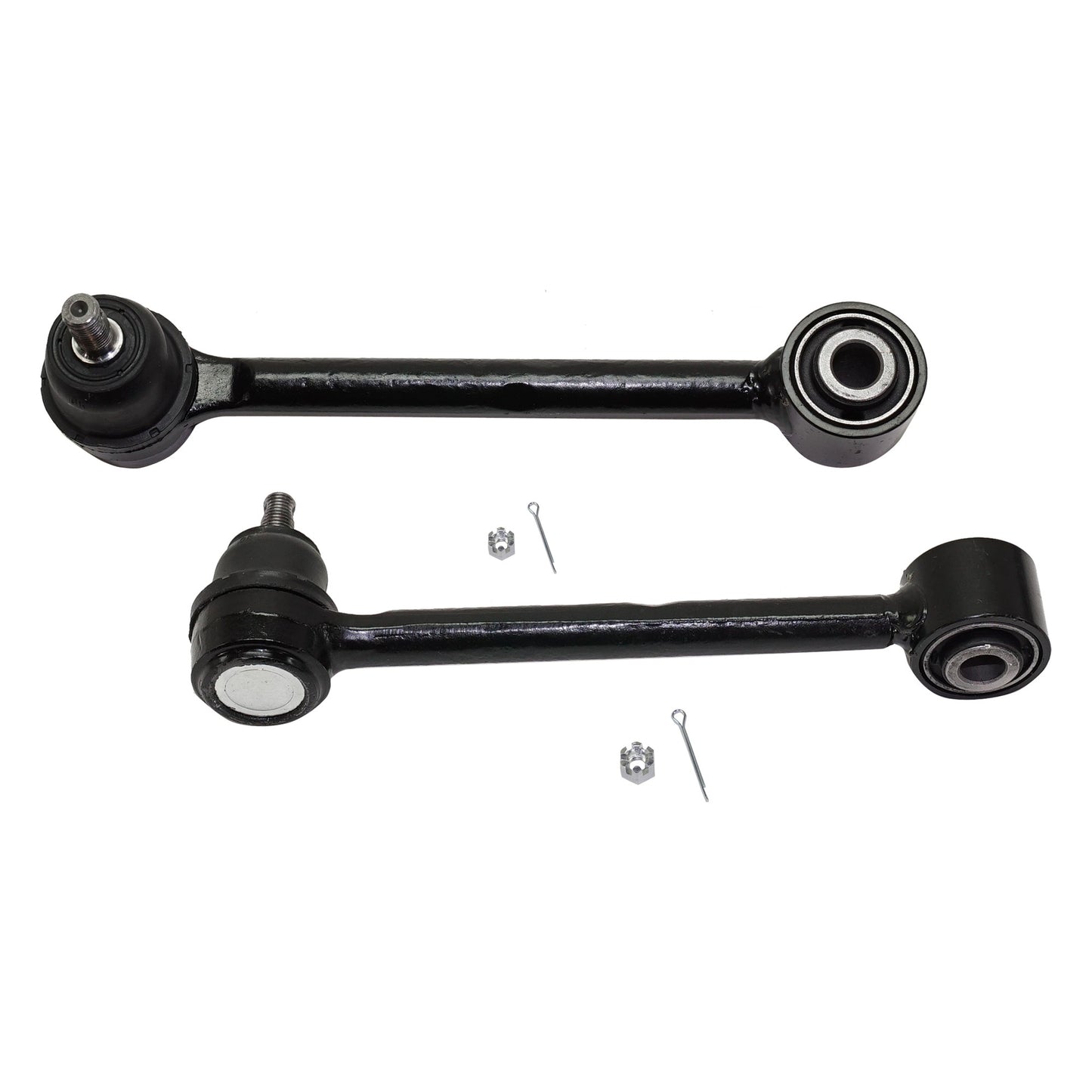 Rear, Driver and Passenger Side, Lower, Frontward Control Arms, With Ball Joints