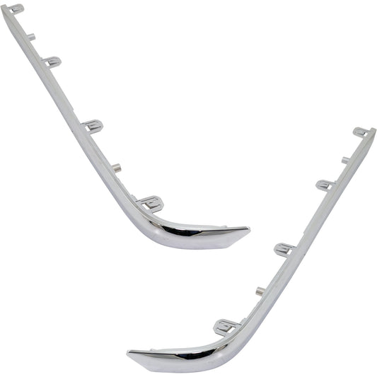 Накладки на задний бампер со стороны водителя и пассажира, хром