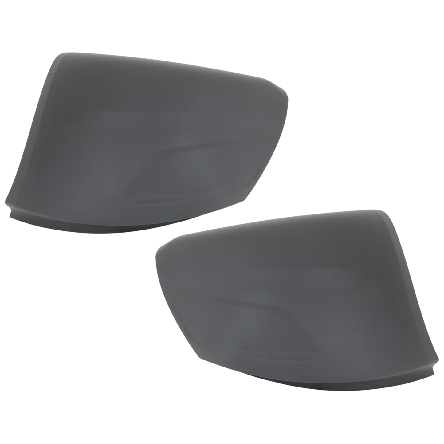 Передний бампер со стороны водителя и пассажира, окрашенный в серый цвет пластик