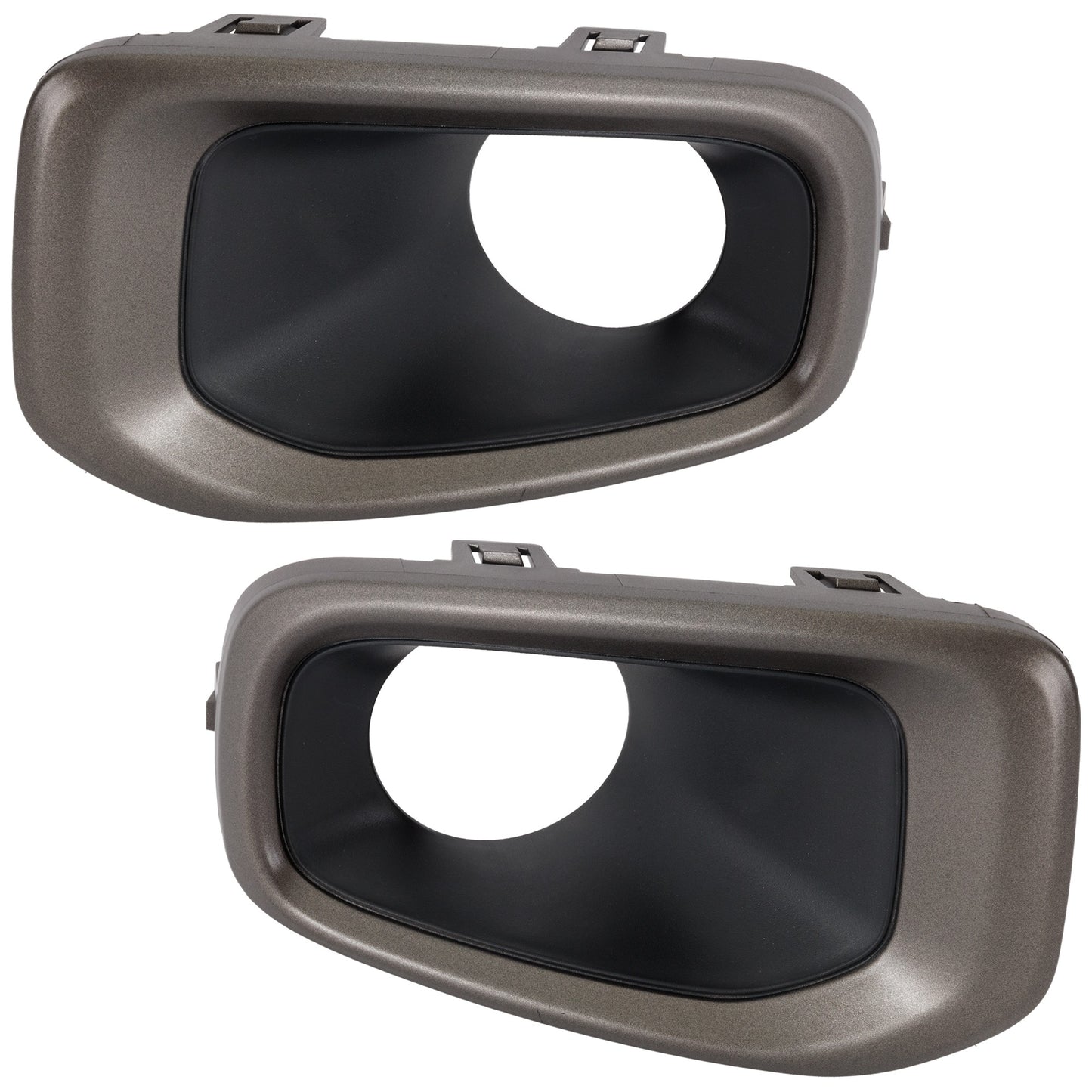 Front, Driver and Passenger Side Fog Light Trims, Bronze, Type 2