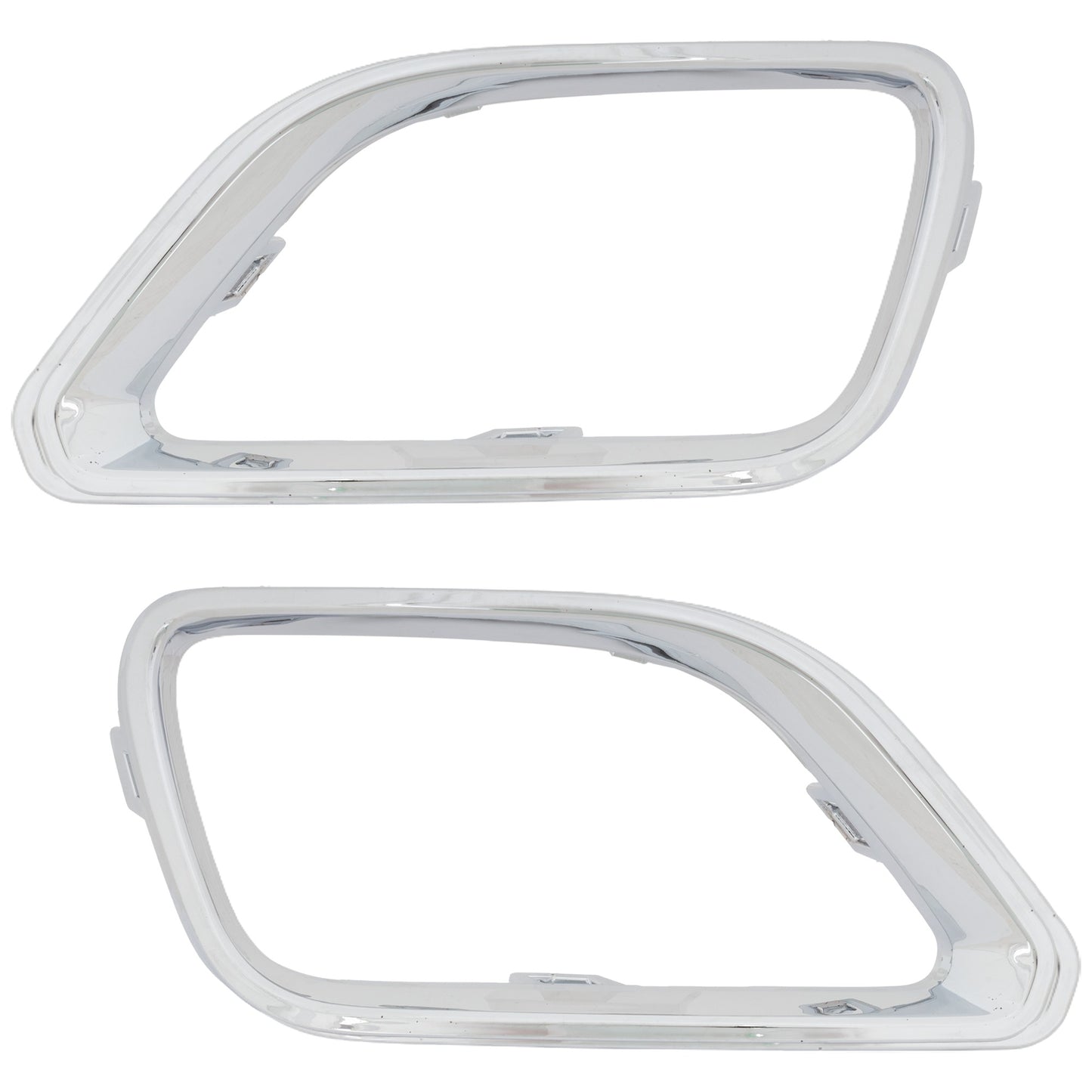 Front, Driver and Passenger Side Fog Light Trims, Chrome