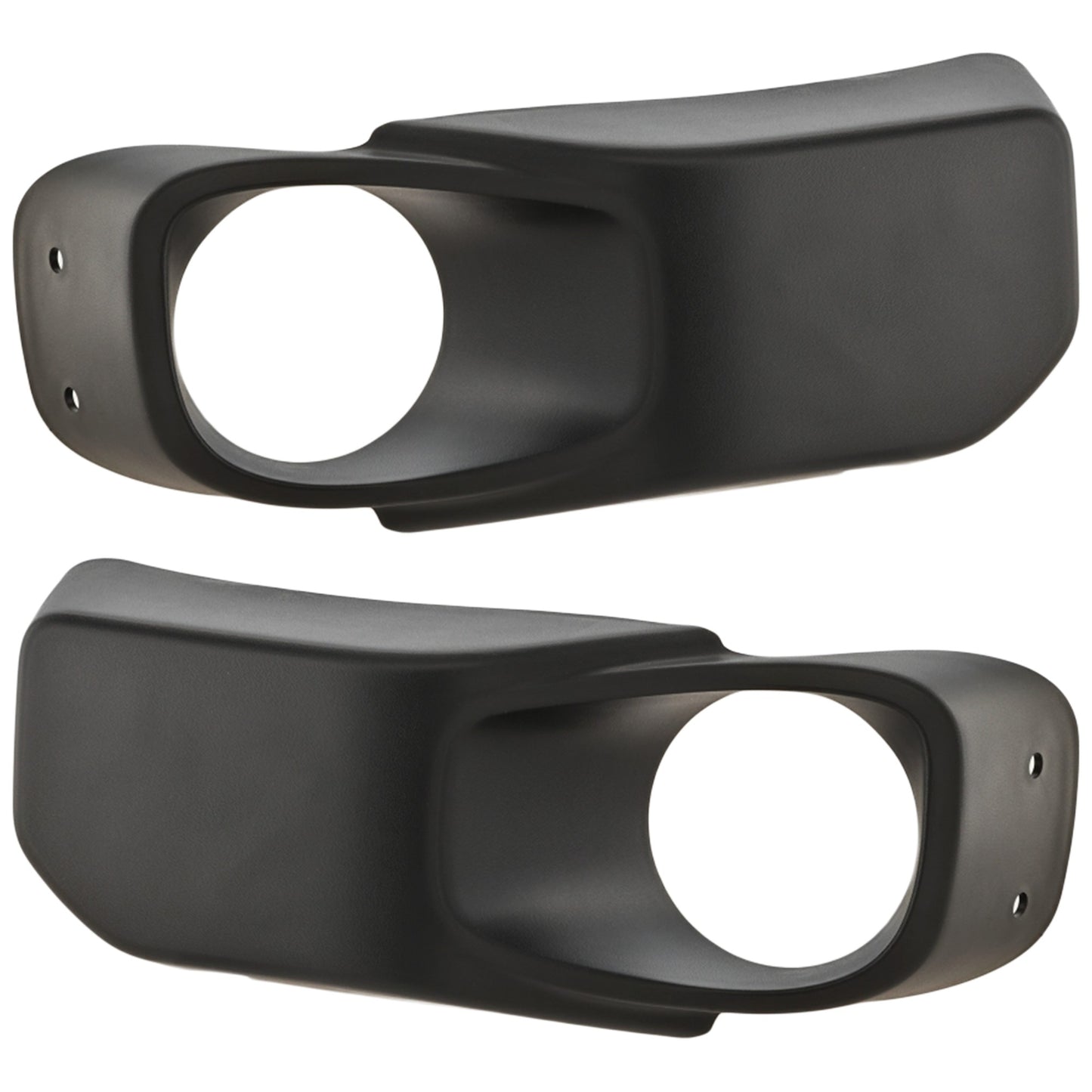 Front, Driver and Passenger Side Fog Light Trims, Textured Black