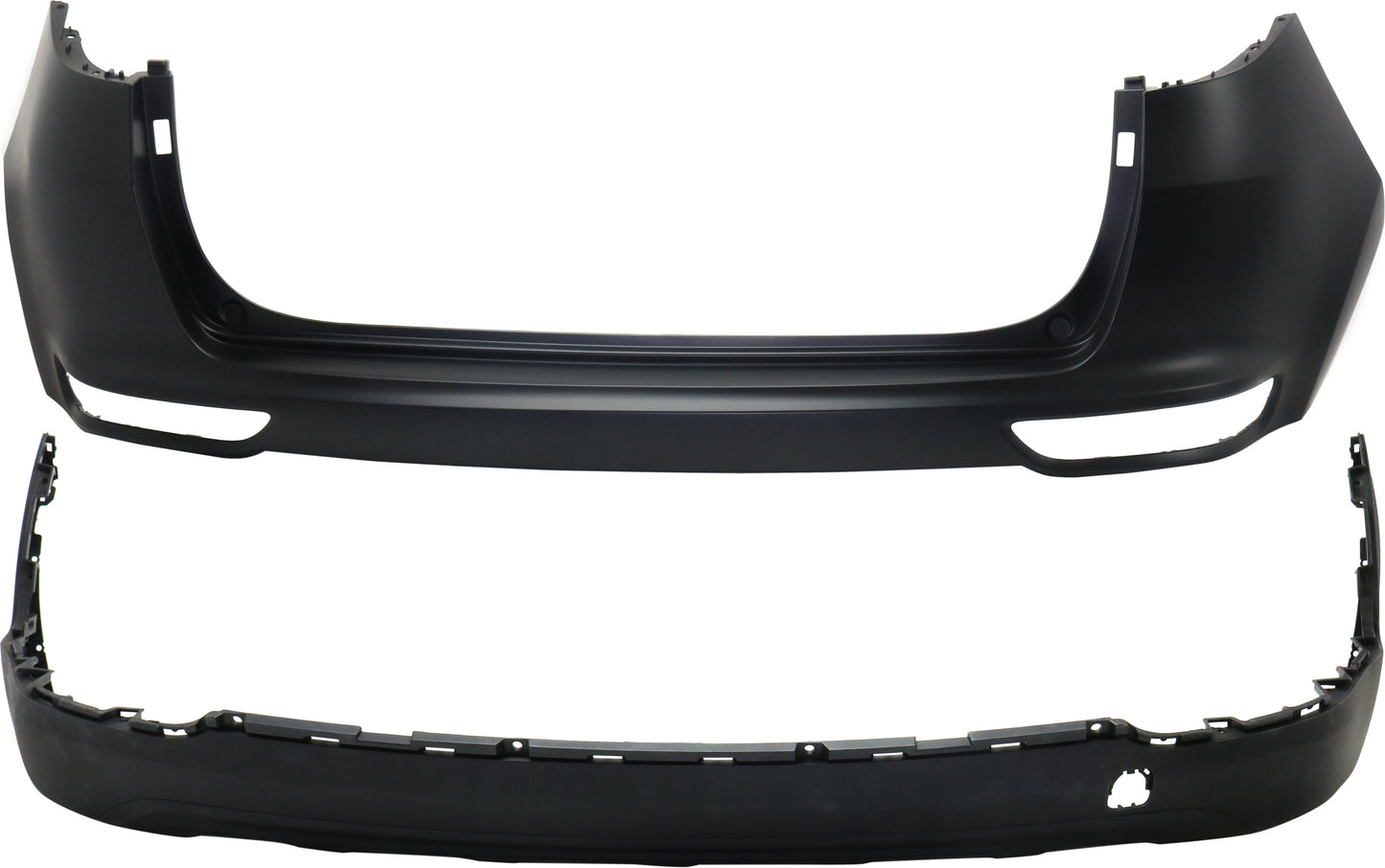 Rear, Upper and Lower Upper - Primed, Lower - Textured Bumper Cover