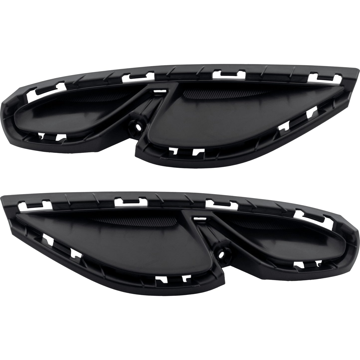 Rear, Driver and Passenger Side Bumper Trims, Black