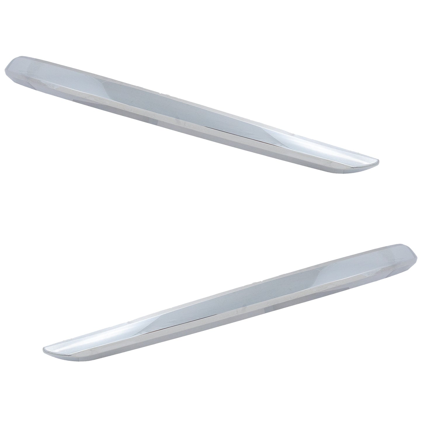 Front, Driver and Passenger Side Bumper Trims, Chrome