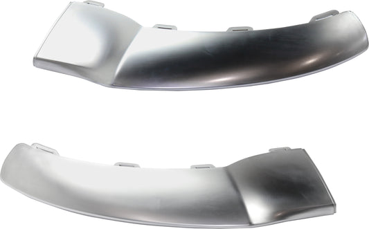 Front, Driver and Passenger Side, Outer Bumper Trims, Chrome, For Models With AMG Styling Package