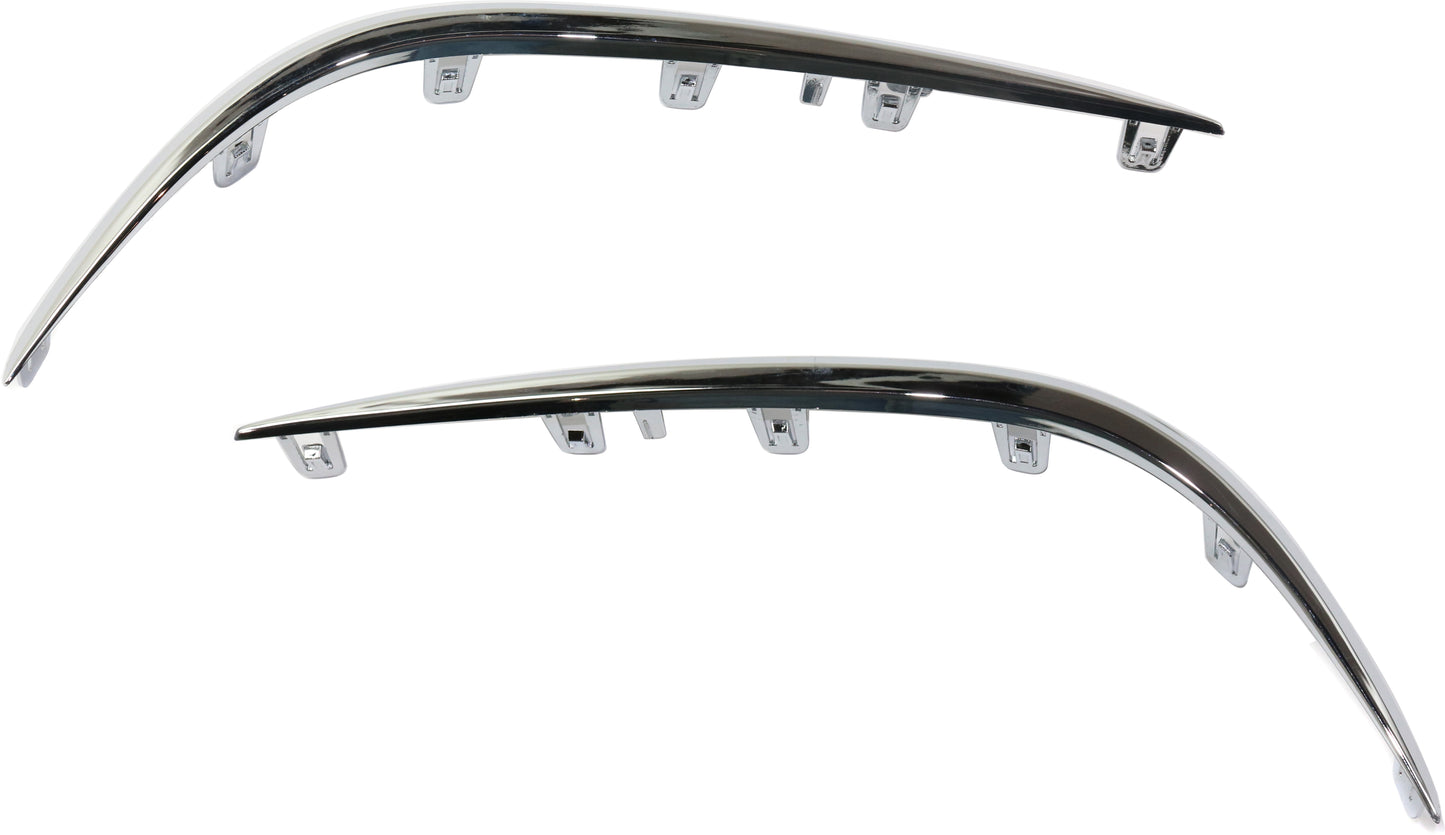 Driver and Passenger Side, Outer Grille Trim, Chrome, Bumper Grille Trim