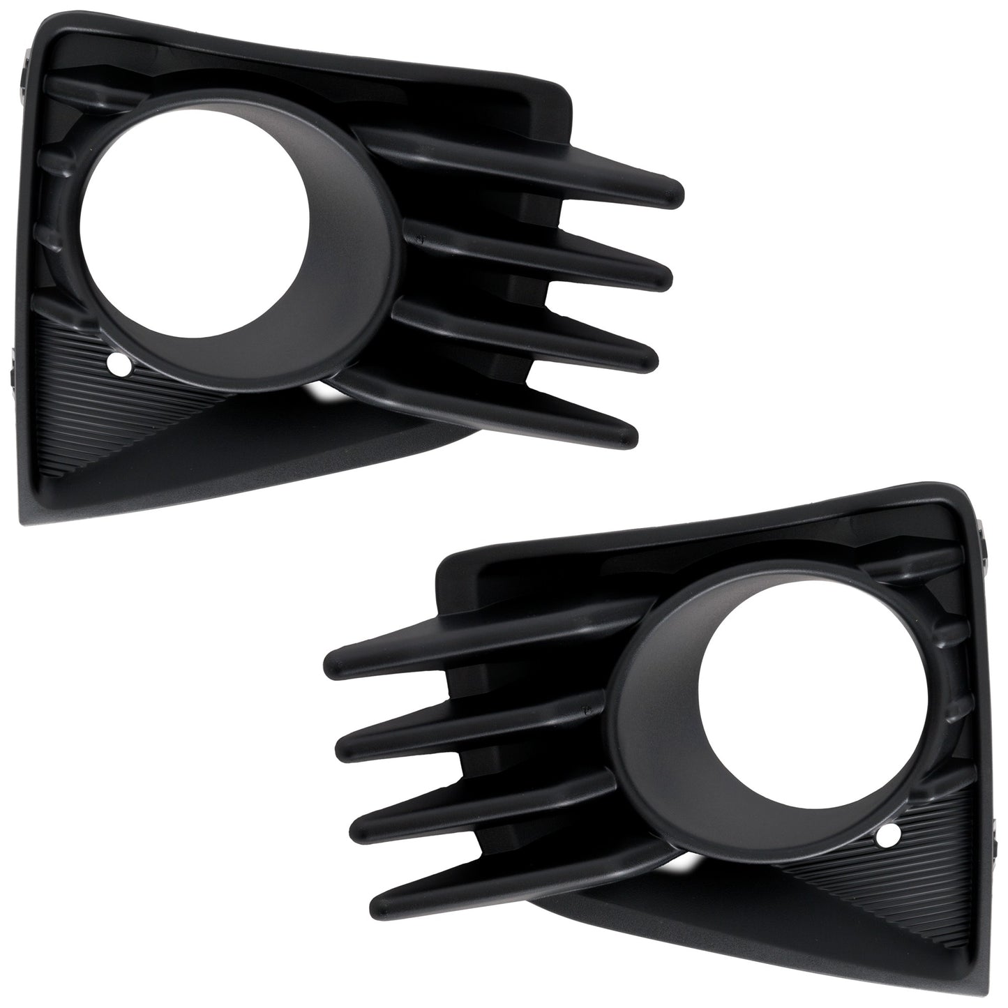 Front, Driver and Passenger Side Fog Light Trim, Textured Black
