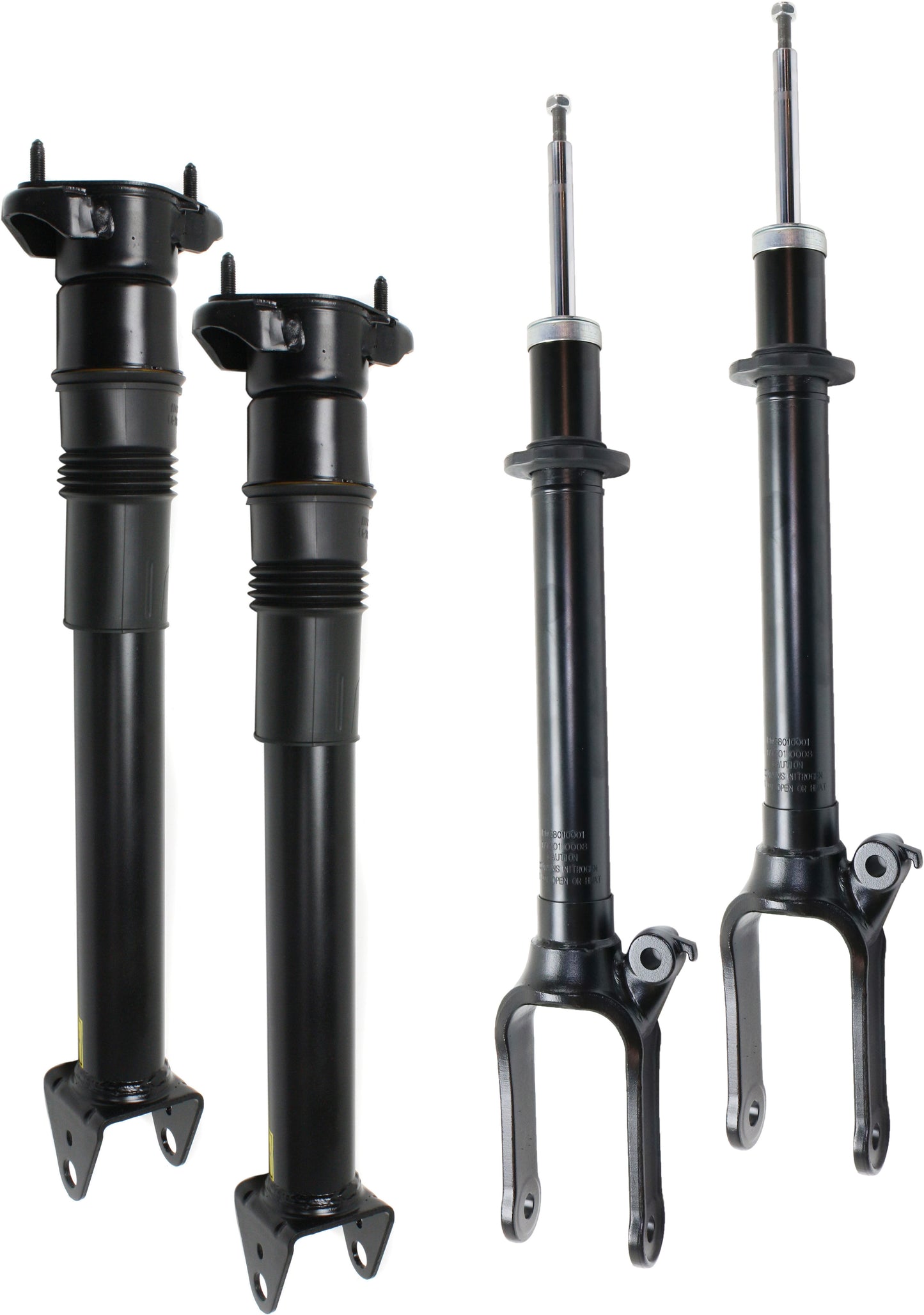 Front and Rear, Driver and Passenger Side Shock and Bare Strut