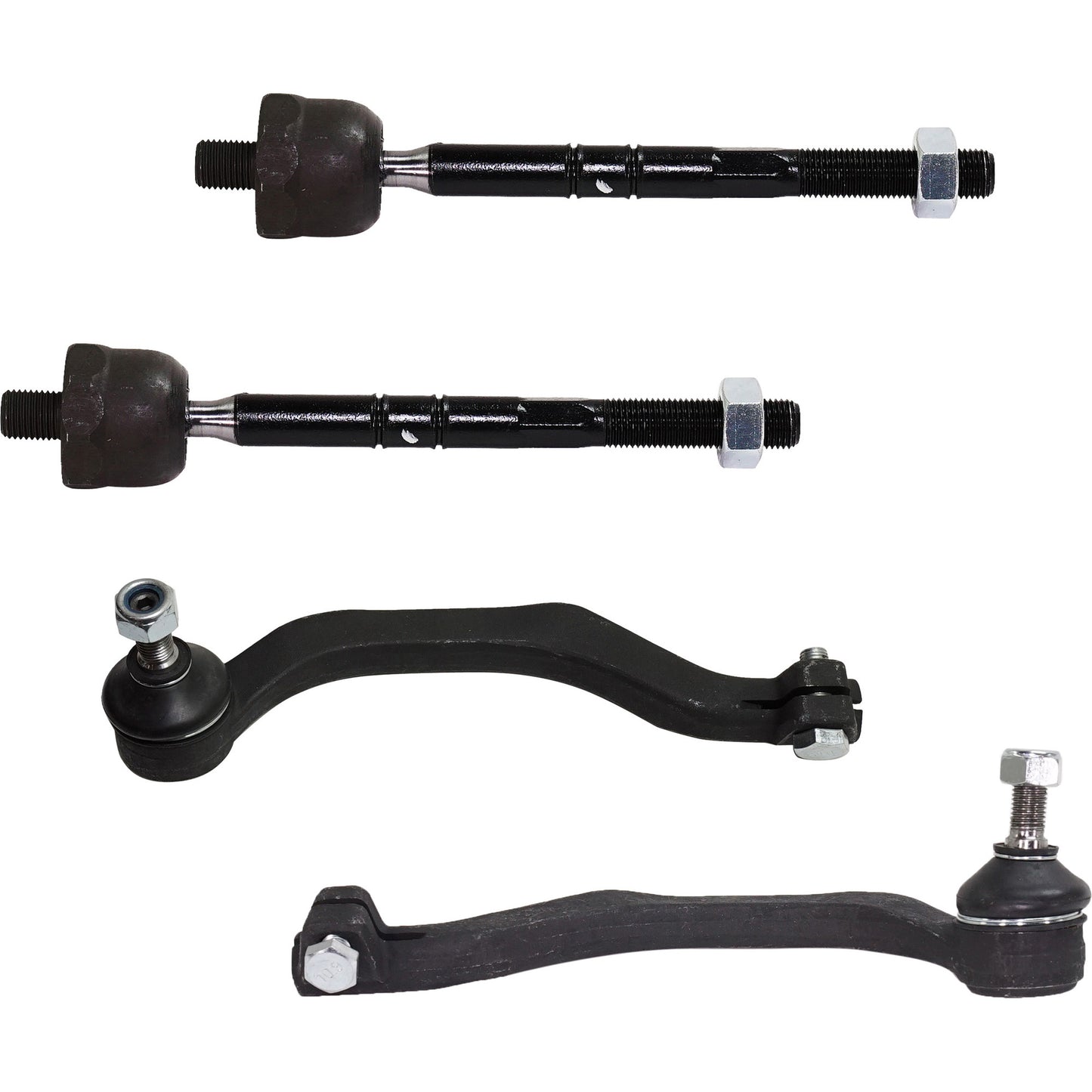 Front, Driver and Passenger Side, Inner and Outer Tie Rod Ends