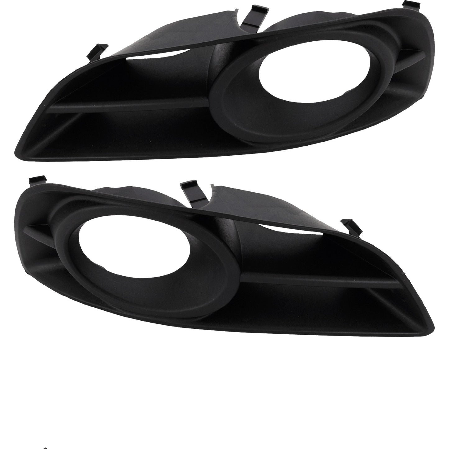 Front, Driver and Passenger Side Fog Light Trim, Textured Black