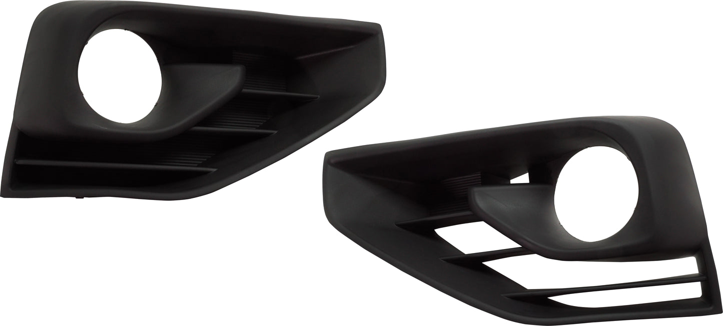 Front, Driver and Passenger Side Fog Light Trims, Textured