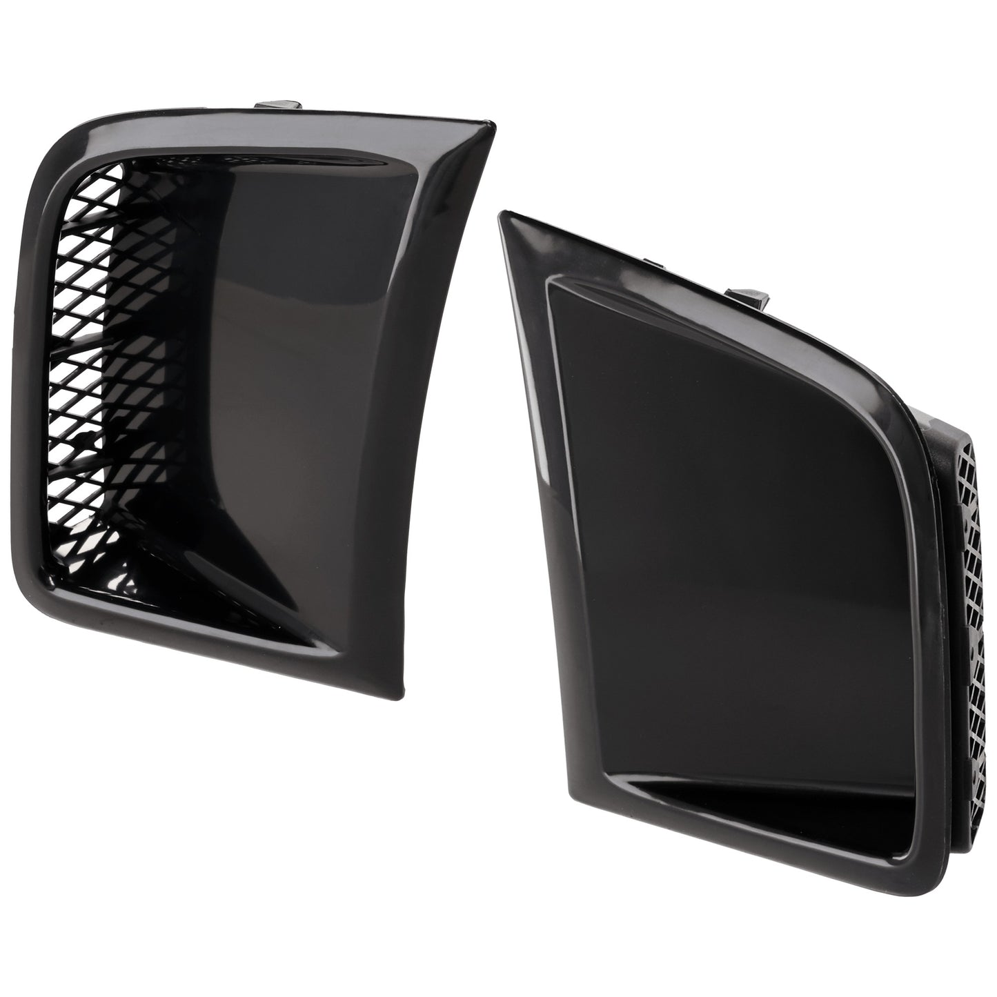 Передний бампер со стороны водителя и пассажира, грунтованный пластик