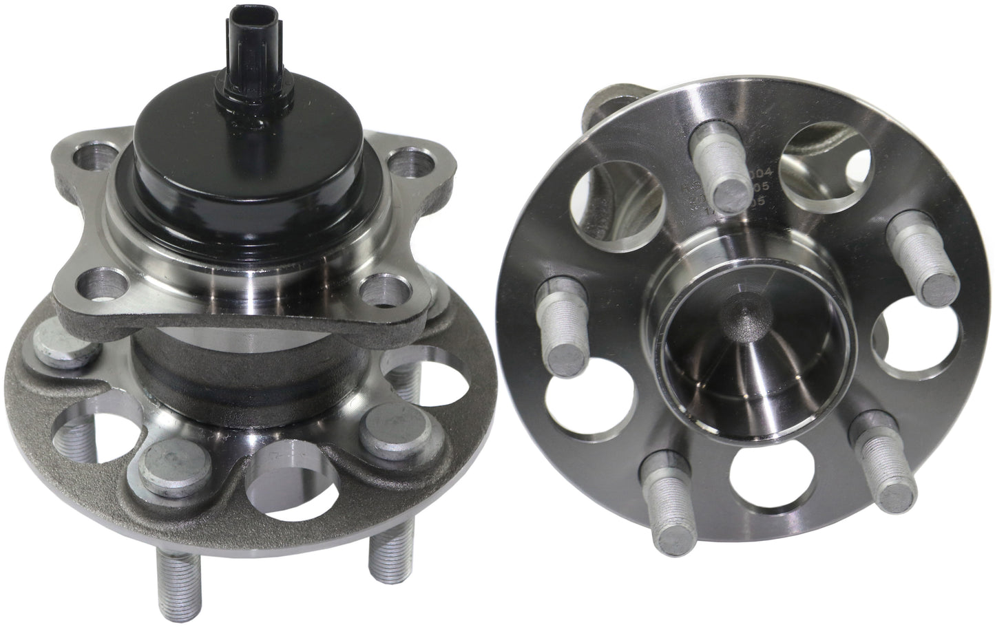 2-Wheel Set Rear, Driver and Passenger Side Wheel Hubs, With Bearing, With Sensor, FWD