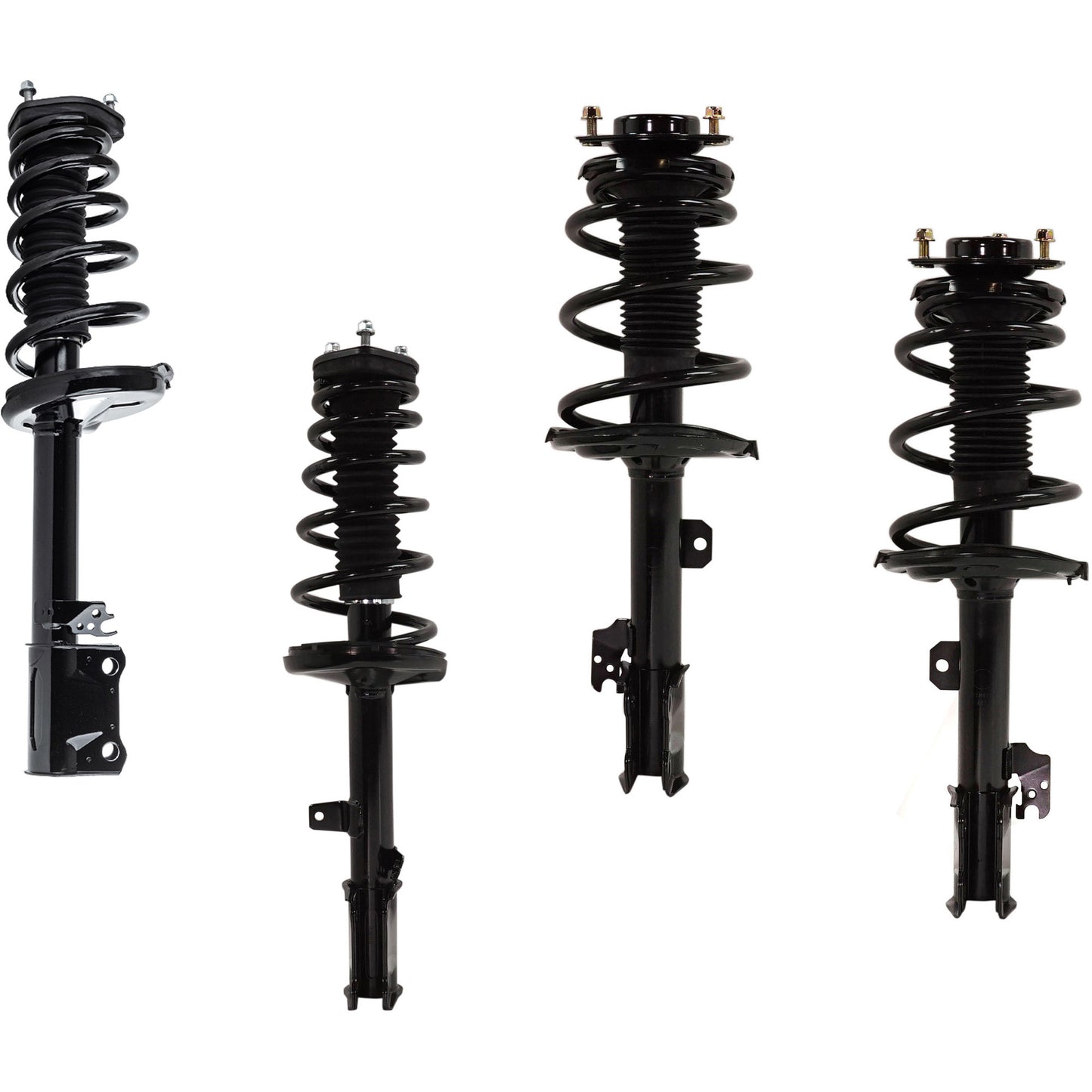 Front and Rear, Driver and Passenger Side, Fully Loaded Struts, FWD