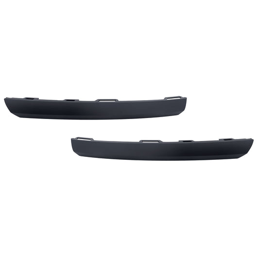 Front, Driver and Passenger Side, Lower Bumper Trims, Primed Black