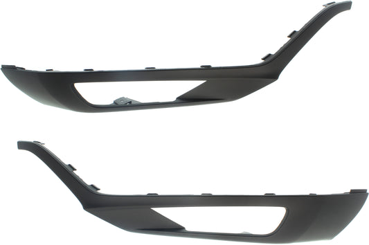 Front, Driver and Passenger Side, Outer Bumper Trims, Primed