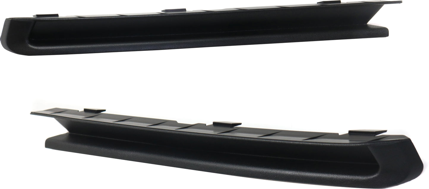 Front, Driver and Passenger Side Bumper Trims, Textured, For Models Without Fog Light Holes