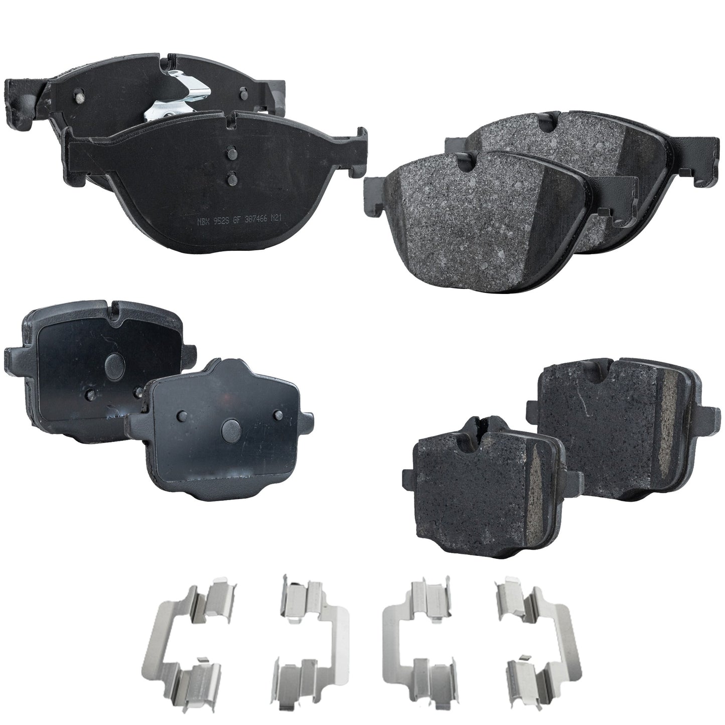 Front and Rear Brake Pad Set, Organic, Pro-Line Series