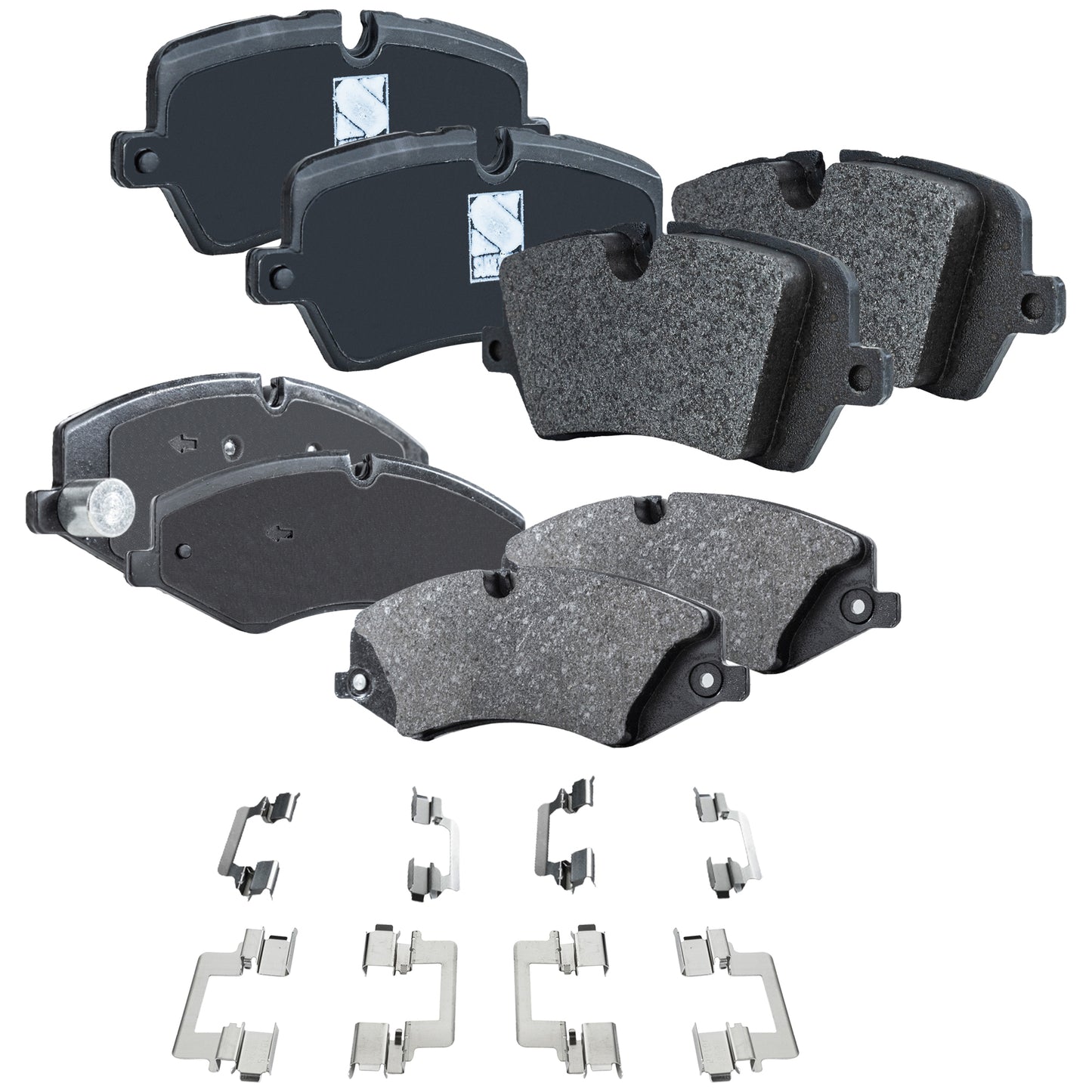 Front and Rear Brake Pad Sets, Organic - Front; Semi-Metallic - Rear, Pro-Line Series